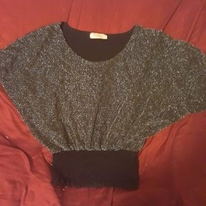Black Vivace top with sparkles